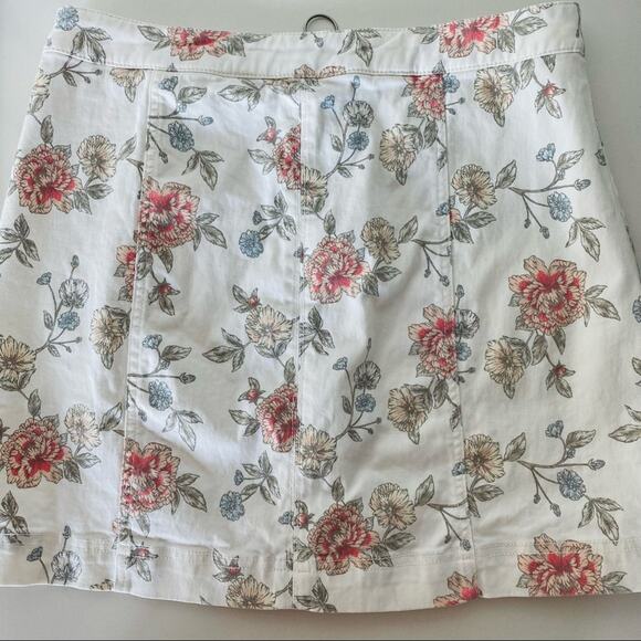 TINSELTOWN ASOS White Pink Soft Floral Zip Vintage Retro 90s y2k Mini Skirt 29 - Picture 7 of 7